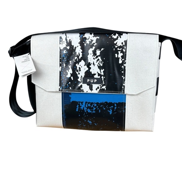 NEW WITH TAGS!! People for Urban Progress (PUP) Large Upcycled Handmade Satchel - Picture 1 of 13